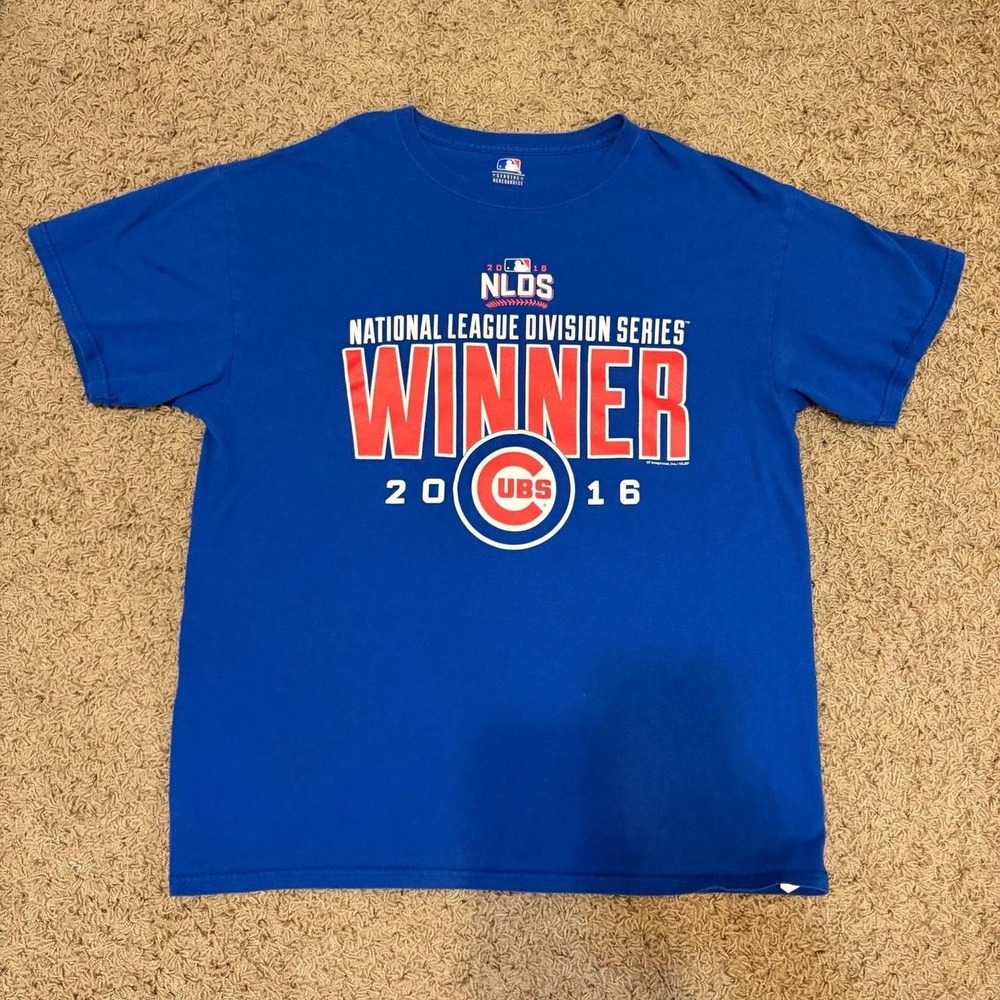 Chicago Cubs 2016 NLDS Winner Blue T-Shirt Mens Large MLB VF Imagewear